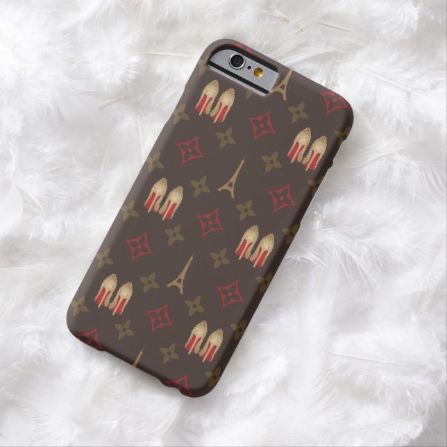 Capa Para iPhone, Case-Mate O vermelho assenta o monograma do lv dos saltos (In Loco)