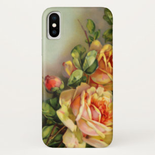 Capa Para iPhone Da Case-Mate O vintage Dourado e cora rosas