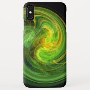 Capa Para iPhone Da Case-Mate O VORTEX CLARO, abstrato vibrante do verde amarelo