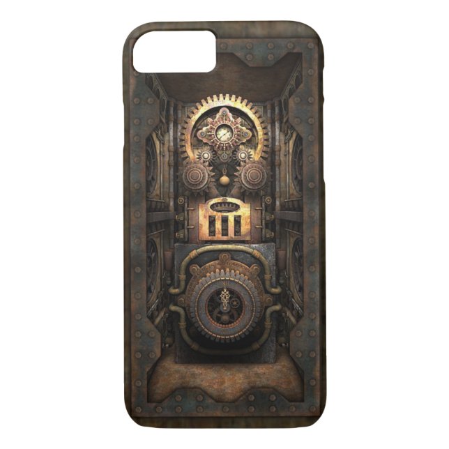 Capa Para iPhone, Case-Mate Objecto Infernal de Steampunk (fechado) (Verso)