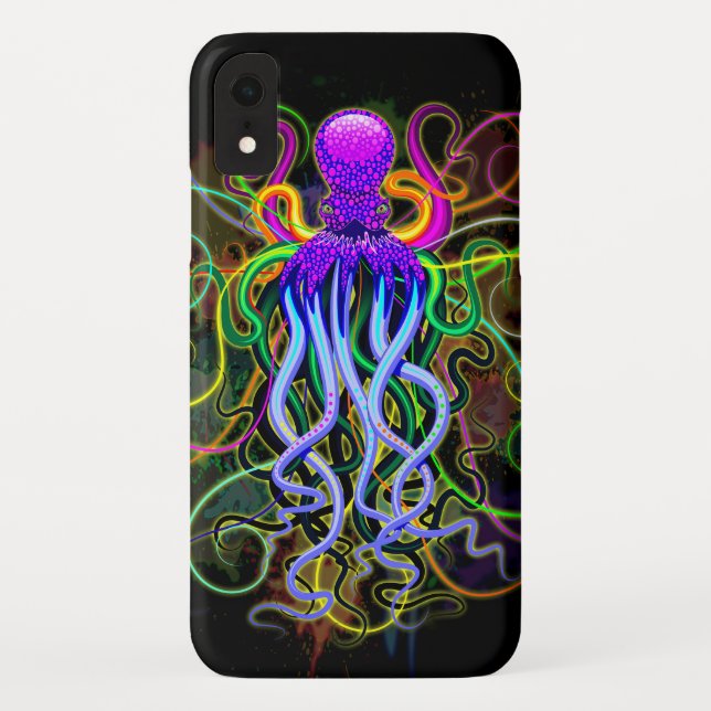 Capa Para iPhone, Case-Mate Octopus Luminescência Psicodélica (Verso)