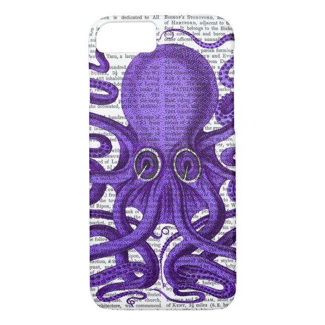 Capa Para iPhone, Case-Mate Octopus púrpura (Verso)