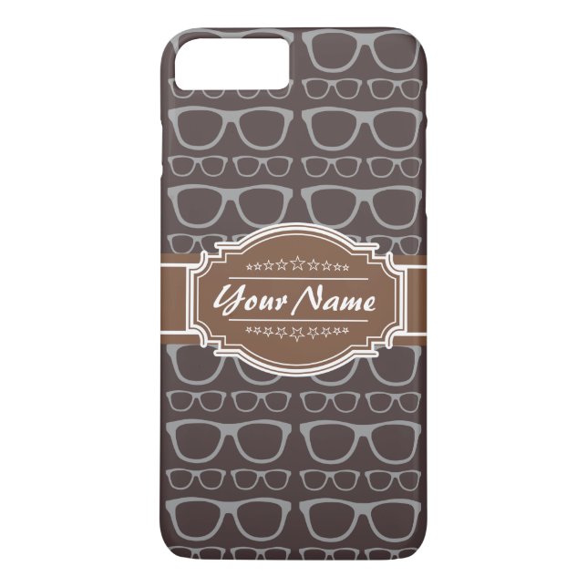 Capa Para iPhone, Case-Mate Óculos de Hipster de Nerd de café personalizados (Verso)