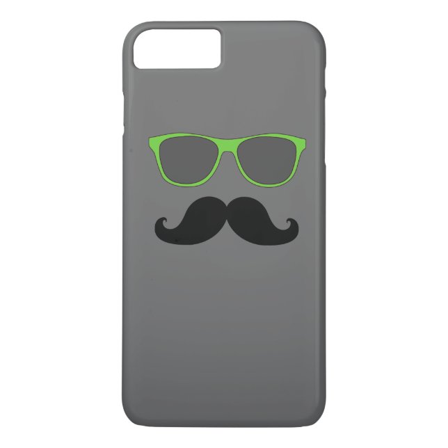 CAPA PARA iPhone, Case-Mate  ÓCULOS DE SOL ENGRAÇADOS DO VERDE DO BIGODE (Verso)