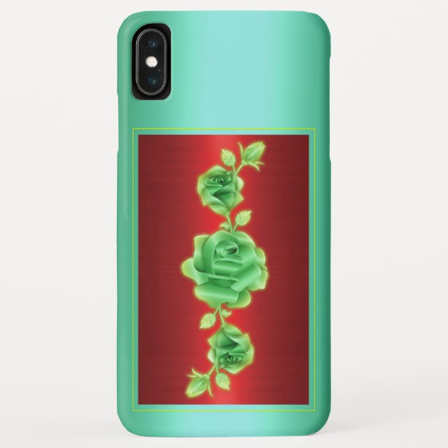 Capa Para iPhone, Case-Mate Oferta Verde Metálica Design rosa (Verso)