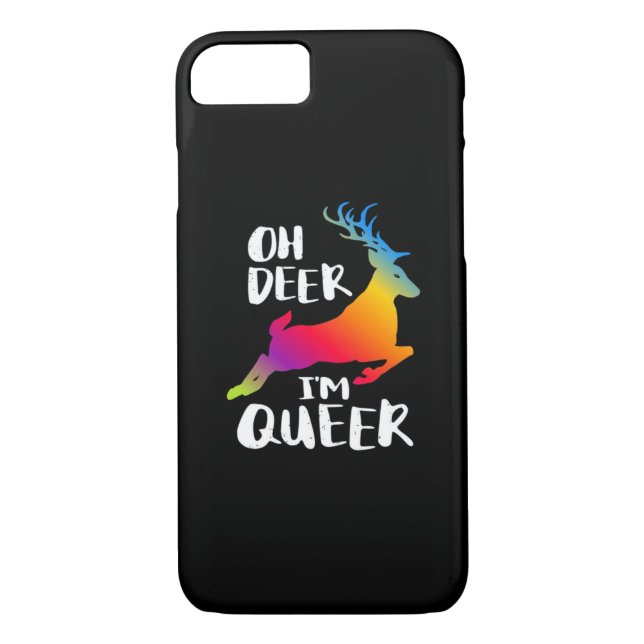 Capa Para iPhone, Case-Mate Oh Deer Queer Pride Minimal Artistic Style  (Verso)