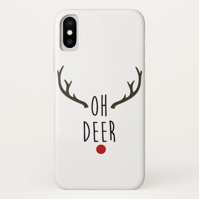 Capa Para iPhone, Case-Mate OH DEER Reindeer Natal Festivo (Verso)