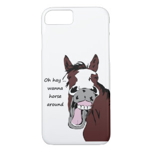 Capa iPhone 8/ 7 "Oh o feno quer ao cavalo ao redor?" humor das