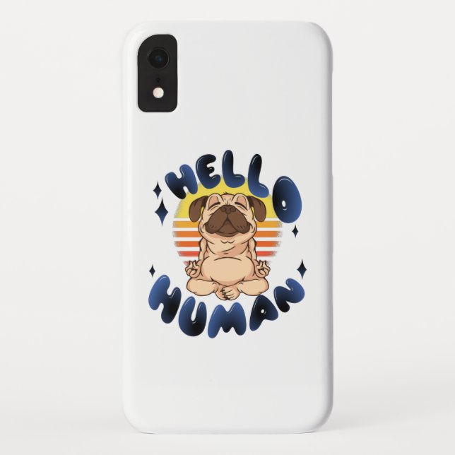 Capa Para iPhone, Case-Mate Olá humano Cão meditando yoga (Verso)