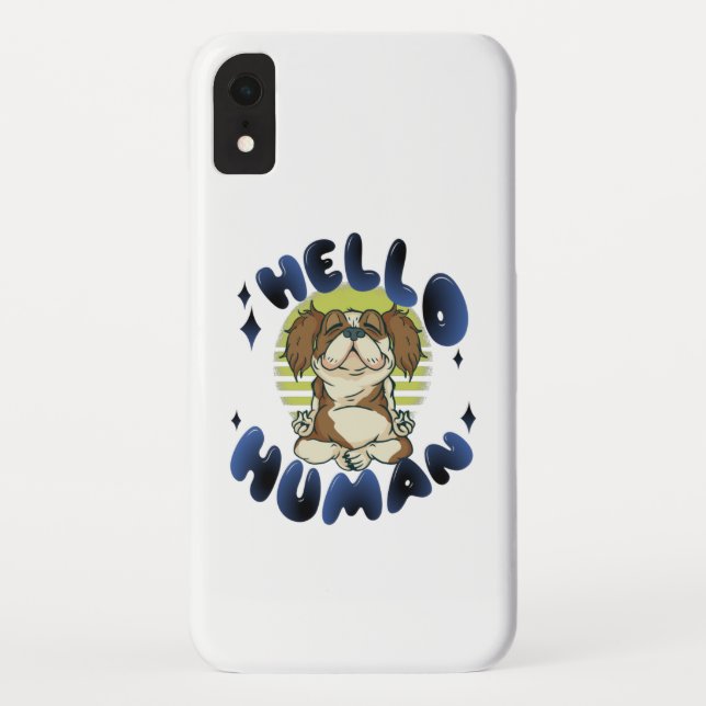 Capa Para iPhone, Case-Mate Olá humano Cão meditando yoga (Verso)