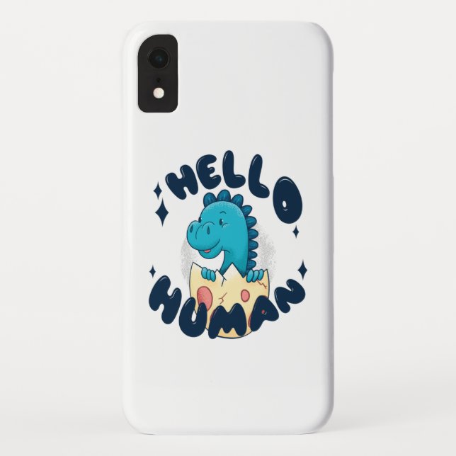 Capa Para iPhone, Case-Mate Olá humano dinossauro engraçado (Verso)