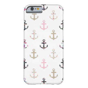 Capa Barely There Para iPhone 6 Olá! marinheiro! Âncoras náuticas femininos do