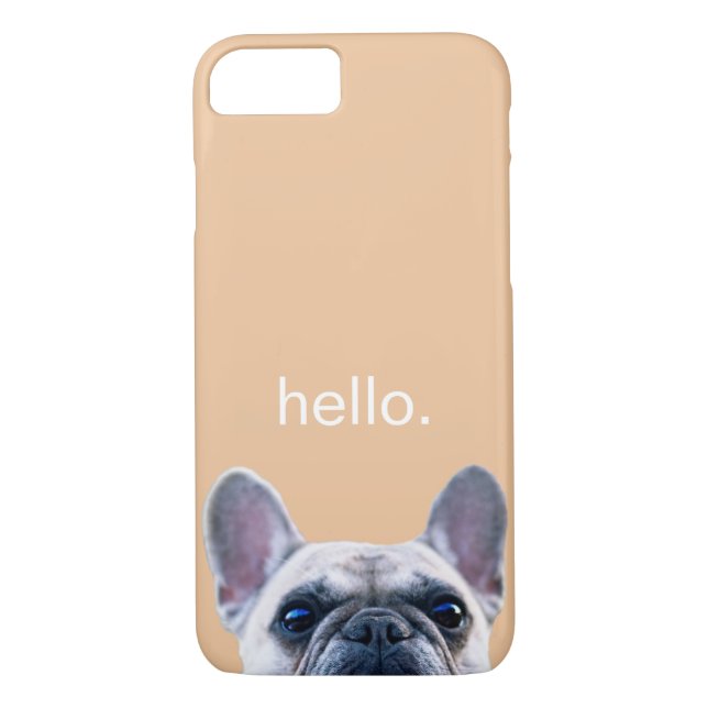 Capa Para iPhone, Case-Mate Olá! na moda moderno engraçado bonito do buldogue (Verso)