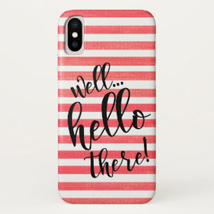 Capa Para iPhone Da Case-Mate Olá, no caso do iPhone X Red Stripes