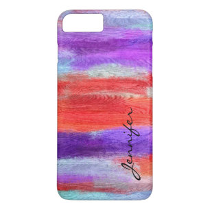 Capa iPhone 8 Plus/7 Plus Olhar de madeira moderno colorido #9 da grão