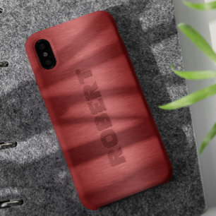 Capa Para iPhone Da Case-Mate Olho de alumínio vermelho metálico escovado