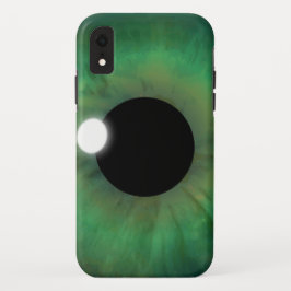 Capa Para iPhone XR Olho legal e assustadorTelefone Verde Olho Íris Ol