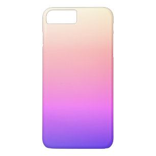 Capa iPhone 8 Plus/7 Plus Ombre colorido cor-de-rosa & roxo do pêssego de