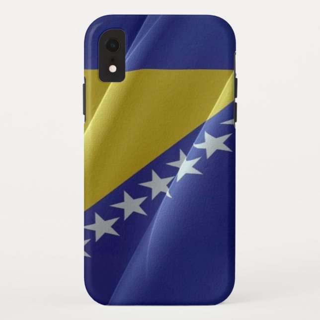 Capa Para iPhone, Case-Mate Onda de bandeira da Bósnia e Herzegovina - (Verso)