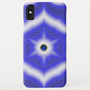 Capa Para iPhone XS Max ONDAS DE abstrato, ESTRELA AZUL E ESPONHA DE SALVA