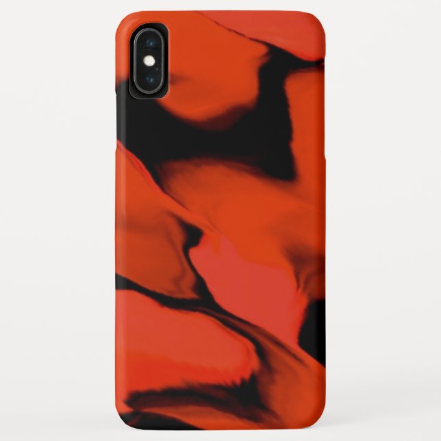 Capa Para iPhone, Case-Mate Ondas de preto e vermelho (Verso)