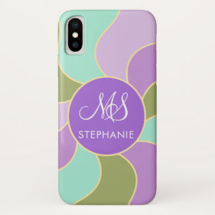 Capa Para iPhone Da Case-Mate Ondas Verdes Roxas Vermelhos Monogramas