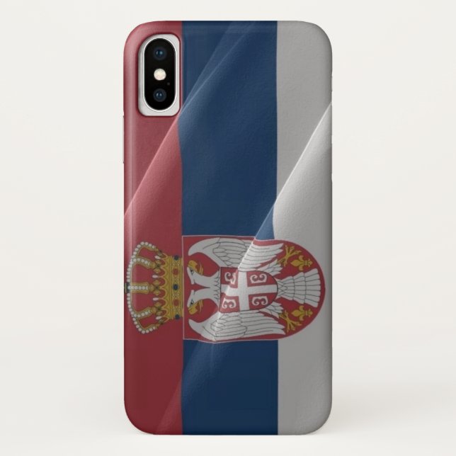 Capa Para iPhone, Case-Mate Ondulação da bandeira de Serbia - (Verso)
