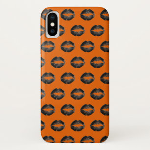 Capa Para iPhone Da Case-Mate Orange Black Lábios Halloween