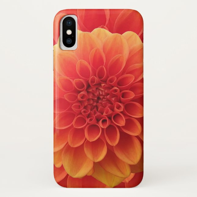 Capa Para iPhone, Case-Mate Orange Dahlia (Verso)