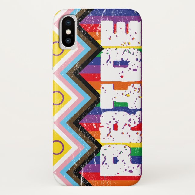 Capa Para iPhone, Case-Mate Orgulho de progresso LGBTQ (Verso)
