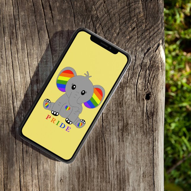 Capa Para iPhone, Case-Mate Orgulho gay LGBTQ - elefante giro com bandeira arc (Criador carregado)