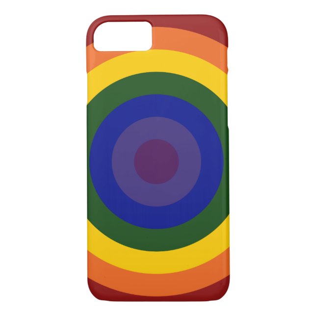 Capa Para iPhone, Case-Mate Orgulho LGBT do Rainbow Bullseye (Verso)