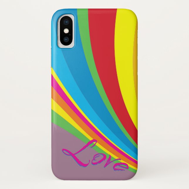 Capa Para iPhone, Case-Mate Orgulho Mês - Rainbow Love (Verso)