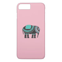 Ornamentado Black Elephant Art, Bonito Rosa