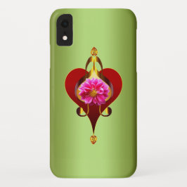 Capa Para iPhone Da Case-Mate Ornamentado de Flor do Design e Coração Musical