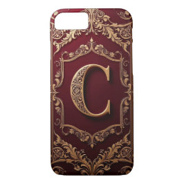 Capa iPhone 8/ 7 Ornamentado Dourado na Crimson Elegante