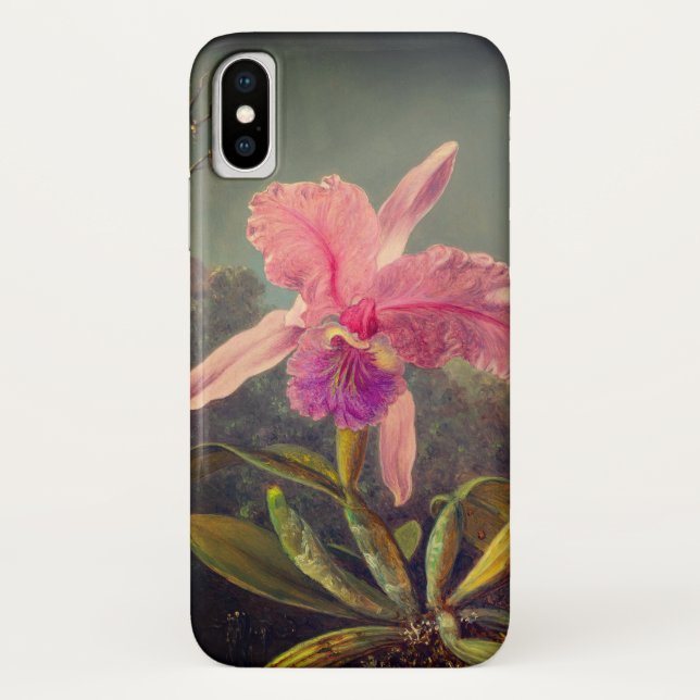 Capa Para iPhone, Case-Mate Orquídea de Cattleya e três beija-flores (Verso)