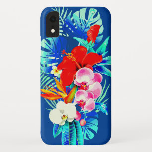 Capa Para iPhone Da Case-Mate Orquídea tropical e palmeiras folhas florais do H