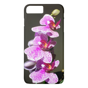 Capa iPhone 8 Plus/7 Plus Orquídeas florais tropicais, cor-de-rosa, elegante