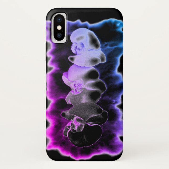 Capa Para iPhone, Case-Mate Orquídeas roxas e azuis (Verso)