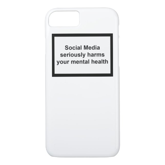Capa Para iPhone, Case-Mate Os meios sociais prejudicam seriamente sua saúde (Verso)