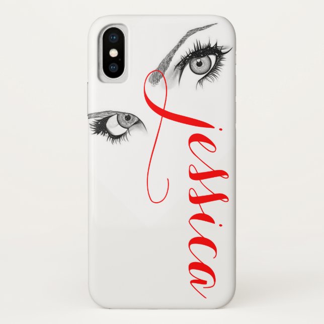 Capa Para iPhone, Case-Mate Os olhos artísticas chiques da mulher (Verso)