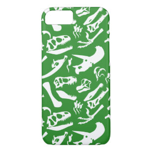 Capa iPhone 8/ 7 Ossos do Dinossauro (Verde)