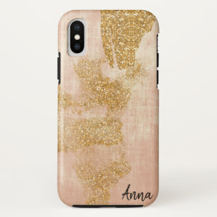 Capa Para iPhone Da Case-Mate Ouro afligido Textured cor-de-rosa do *~* brilho