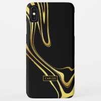 Ouro elegante moderno espirra a preto