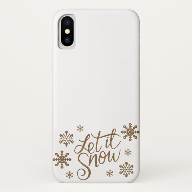 Capa Para iPhone, Case-Mate Ouro elegante que deixa nevar flocos de neve (Verso)