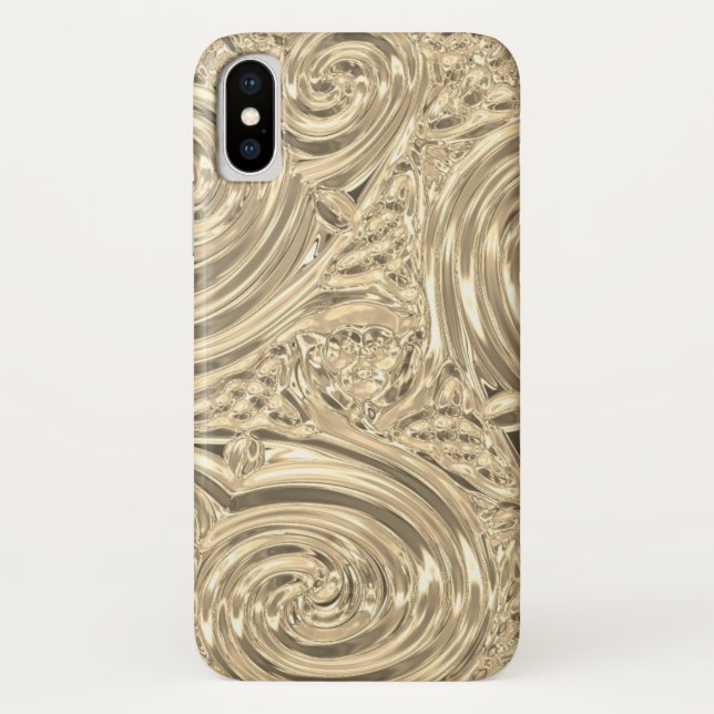 Capa Para iPhone, Case-Mate Ouro elegante vitoriano nouveau (Verso)