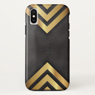 Capa Para iPhone Da Case-Mate Ouro geométrico moderno e fundo preto