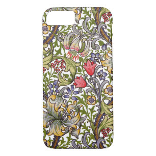 Capa iPhone 8/ 7 Ouro Lily Vintage Padrão Floral William Morris