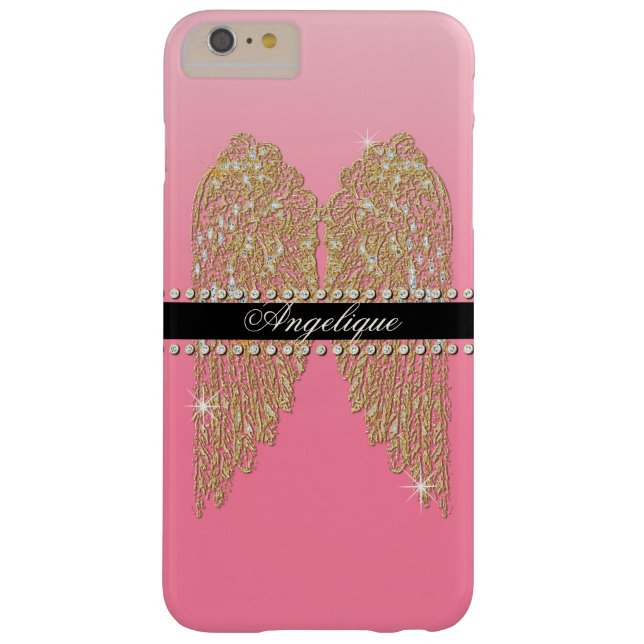 Capa Para iPhone, Case-Mate Ouro n Diamond Jewel Olhar Anjo Asas Bling (Verso)